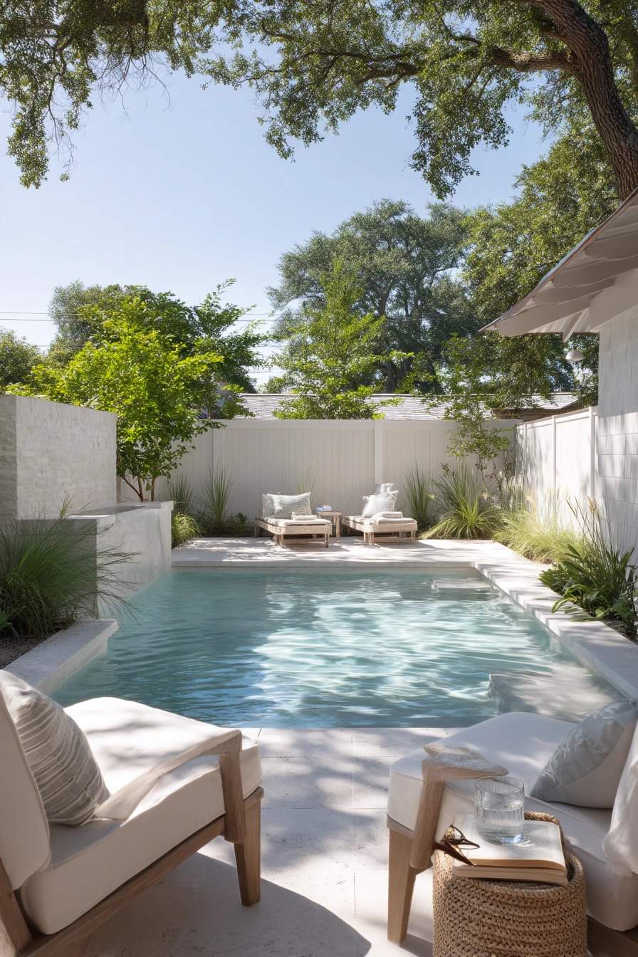 Soft Coastal Lagoon Pool for Reading and Rest