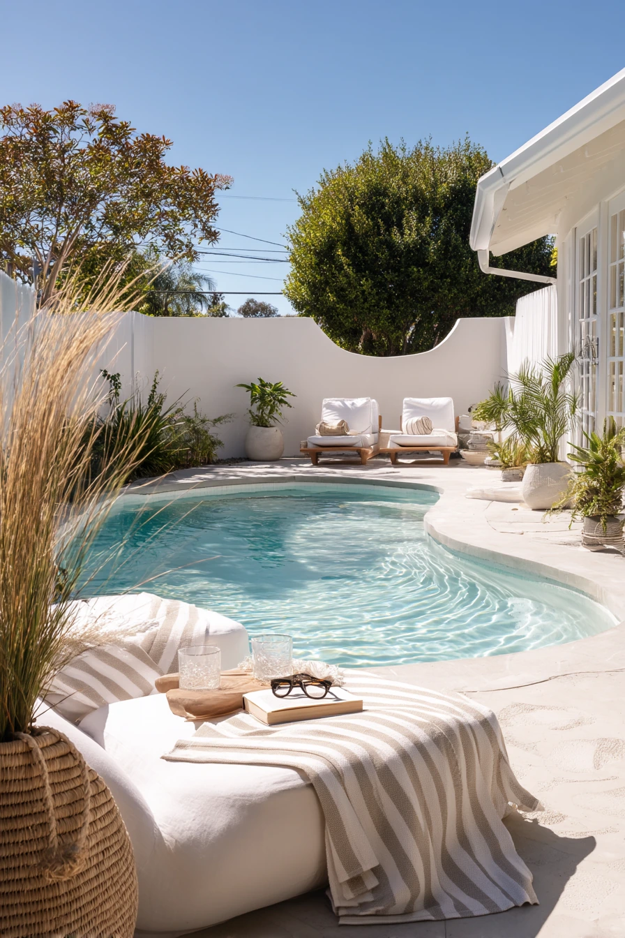 Soft Coastal Lagoon Pool for Reading and Rest