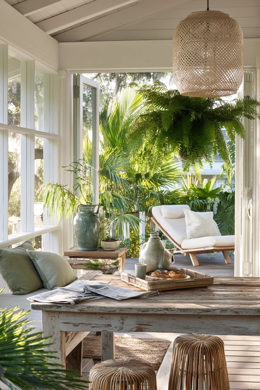 Tropical Lanai for Quiet Morning Coffee
