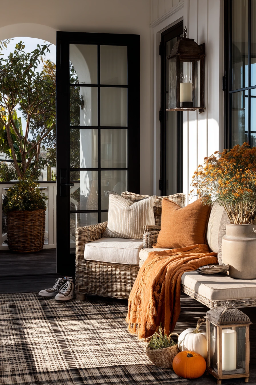 Seasonal Fall Lanai With Layered Warmth