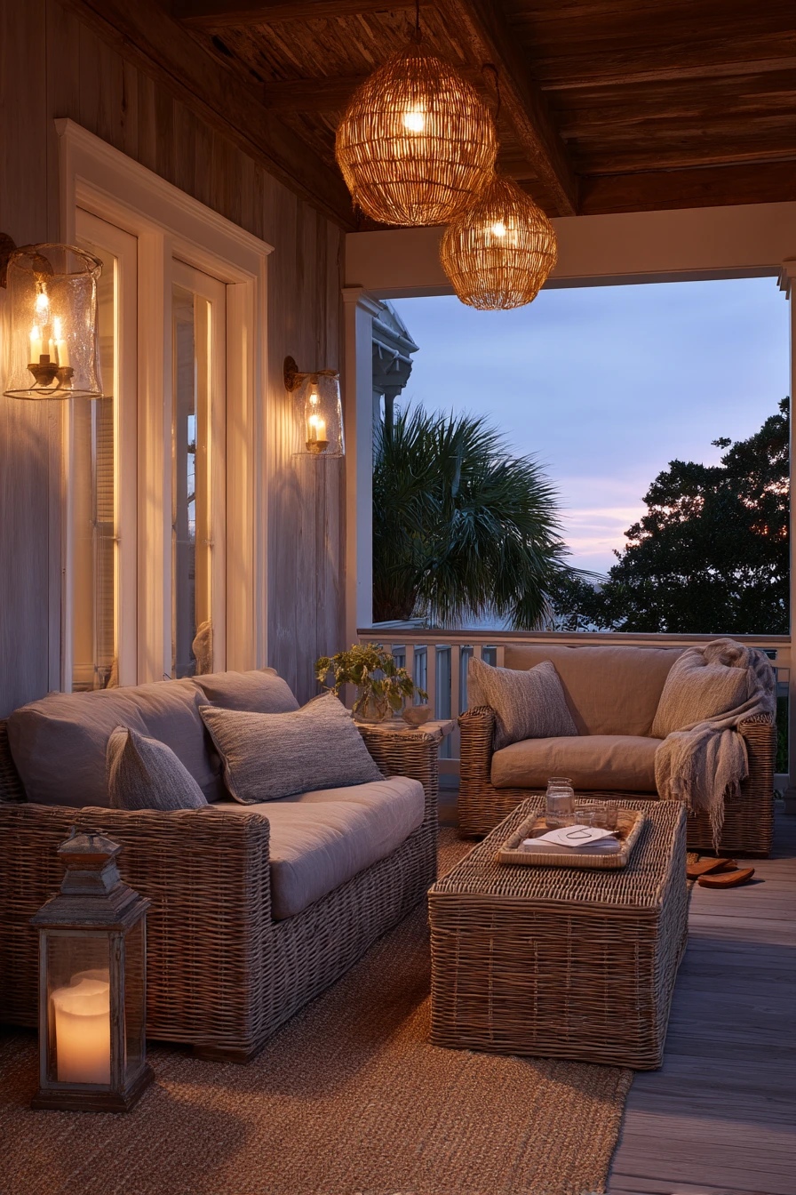 Coastal Lanai With Evening Wind-Down Mood