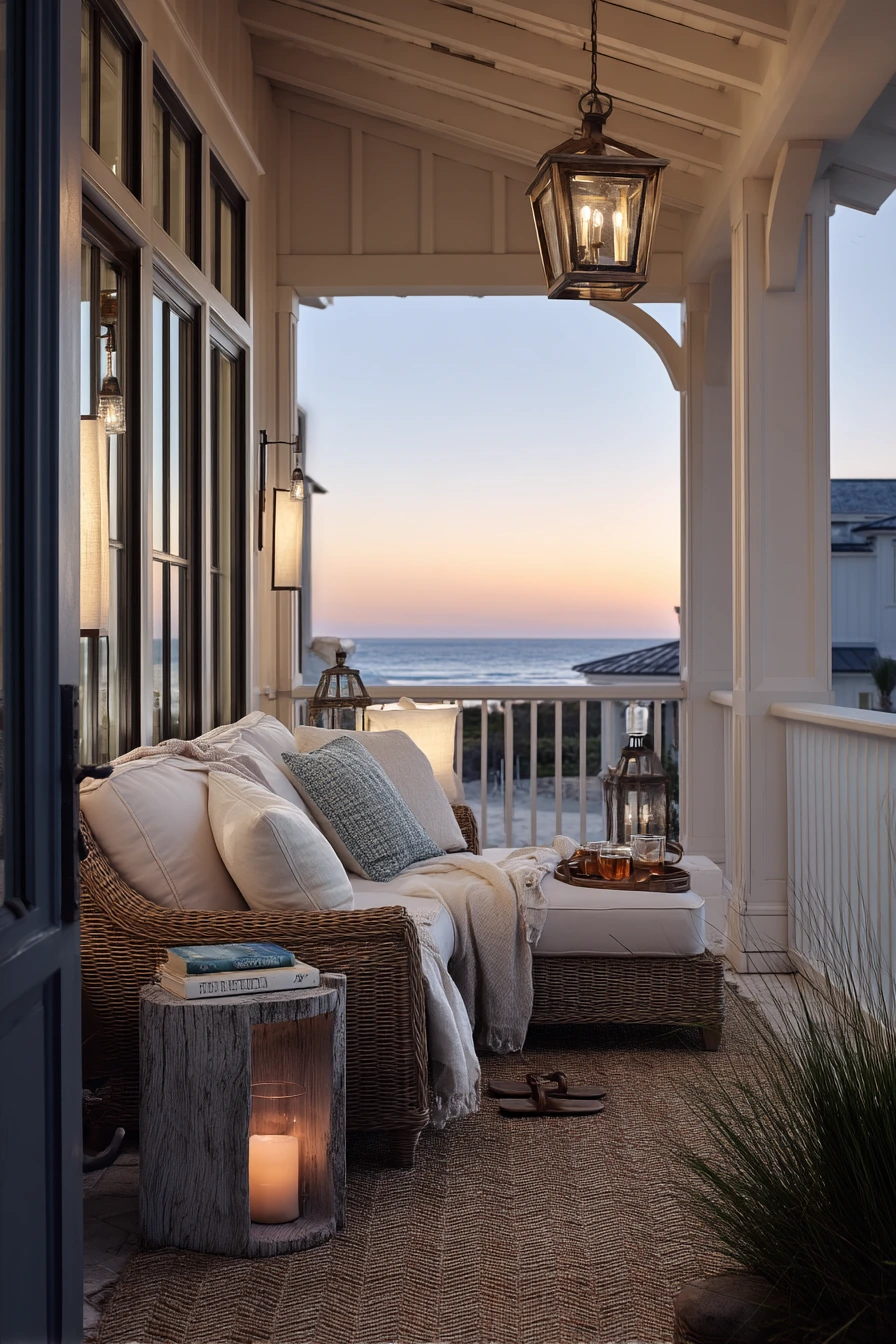 Coastal Lanai With Evening Wind-Down Mood
