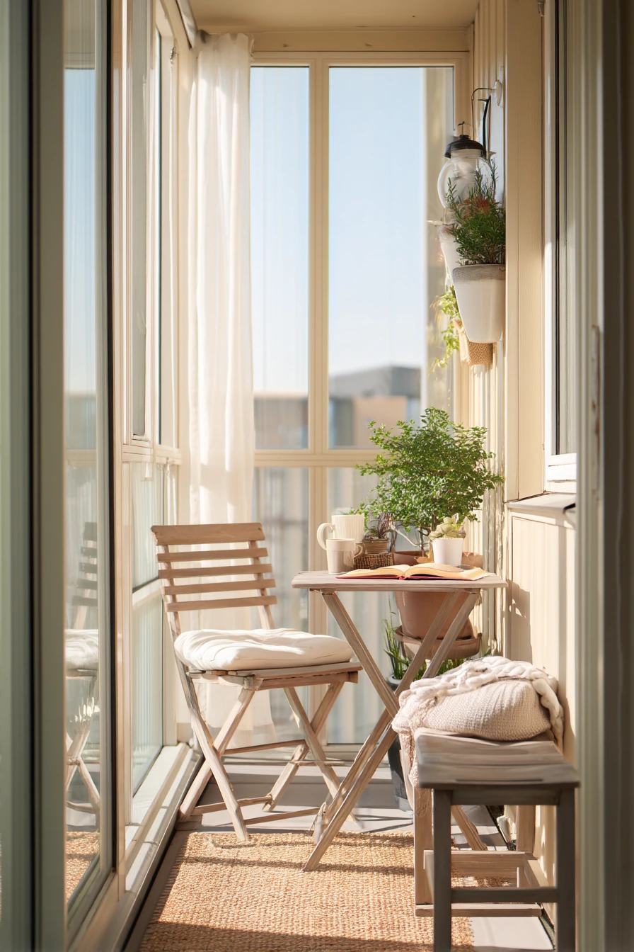 Small Lanai Porch With Space-Saving Layers