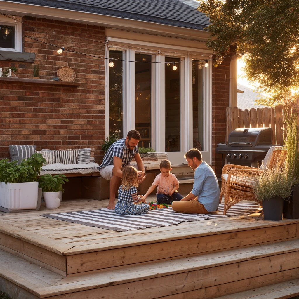 Family-Friendly Raised Deck Gathering