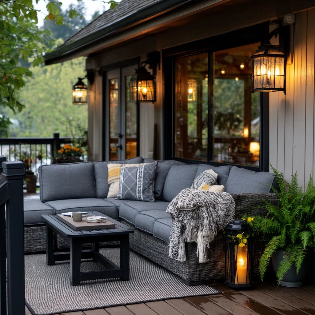 Rain-Ready Covered Deck Lounge