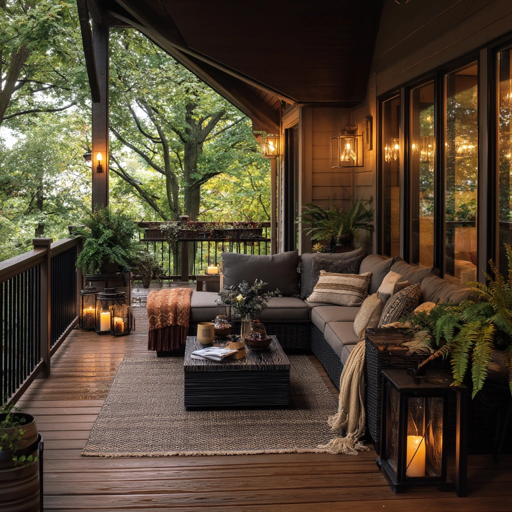Rain-Ready Covered Deck Lounge