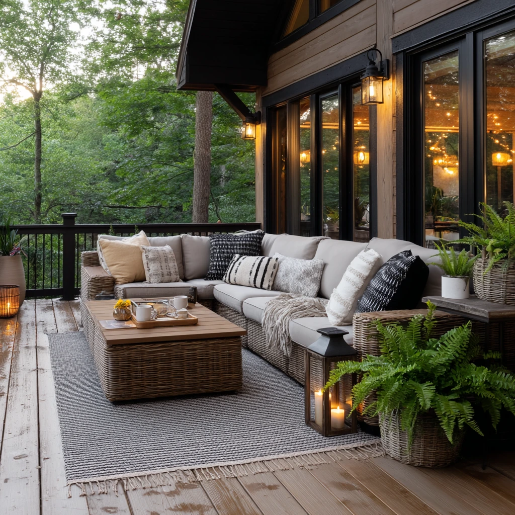 Rain-Ready Covered Deck Lounge