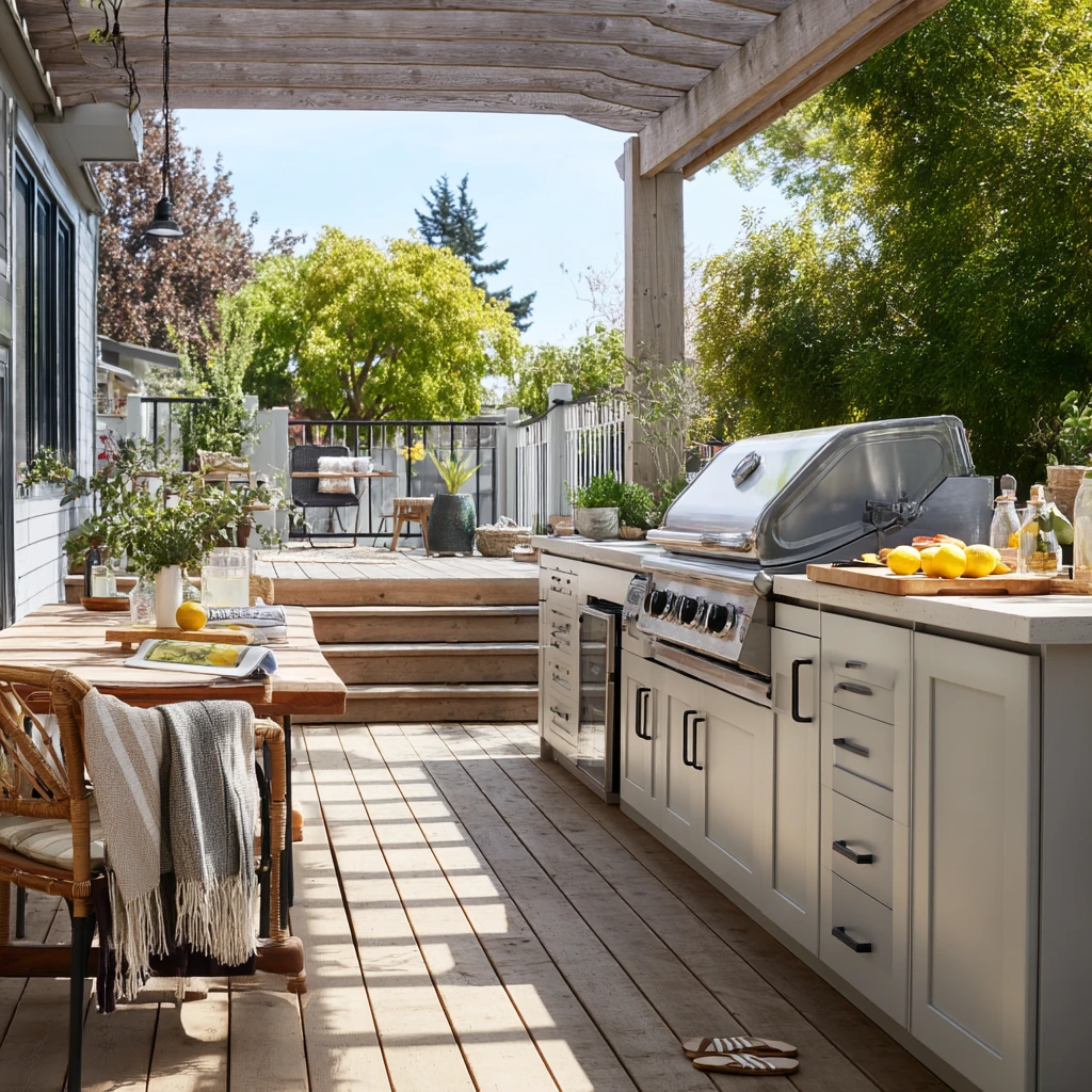 Deck With Outdoor Kitchen and Weekend Meals