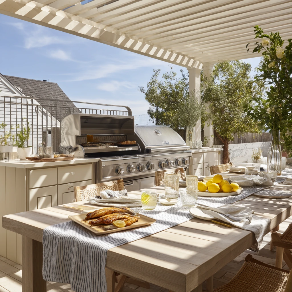 Deck With Outdoor Kitchen and Weekend Meals