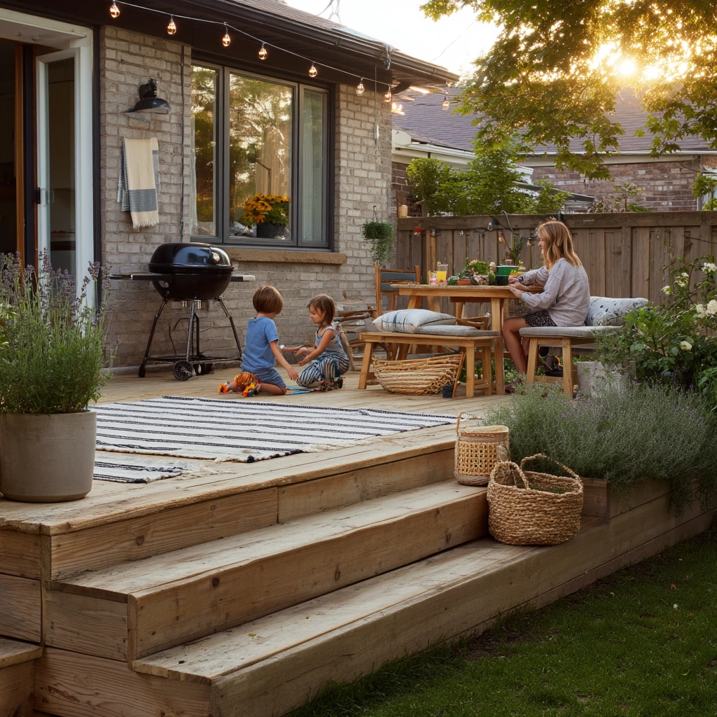 Family-Friendly Raised Deck Gathering
