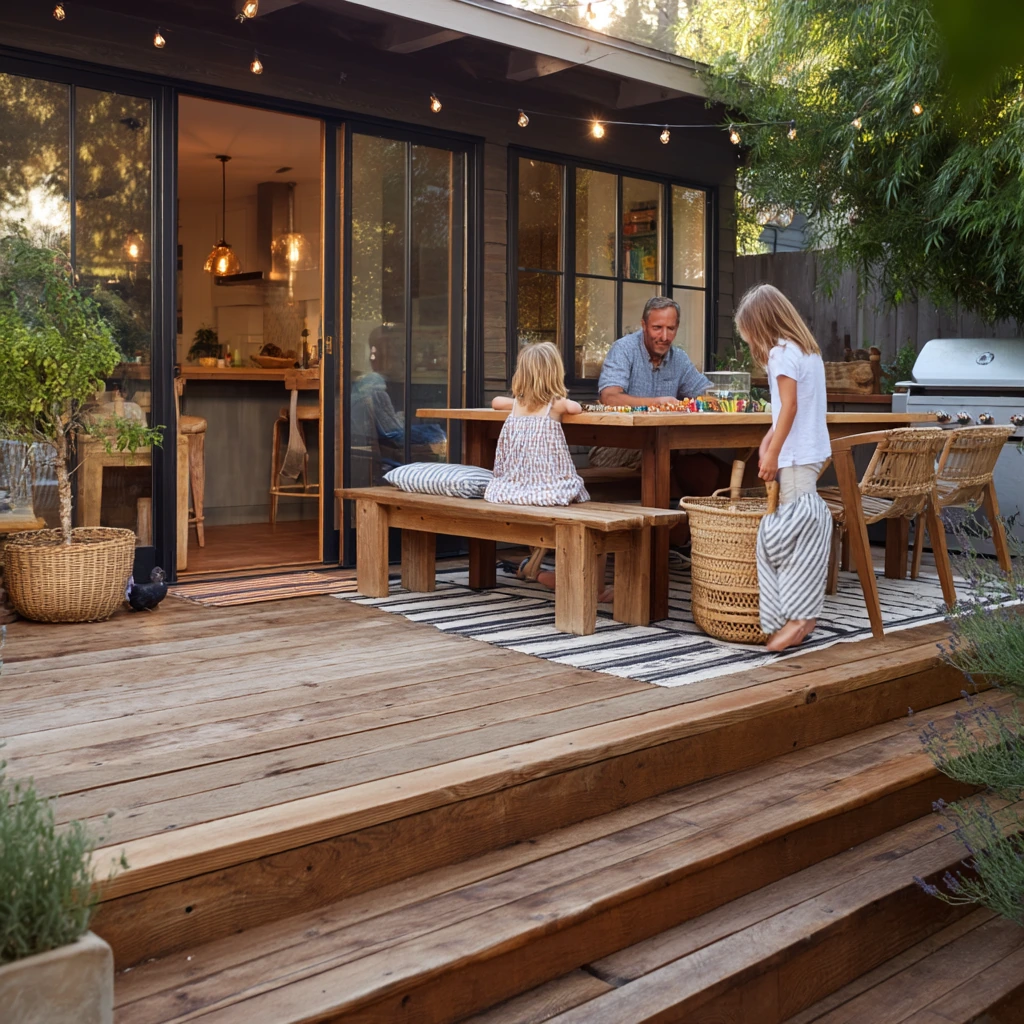 Family-Friendly Raised Deck Gathering