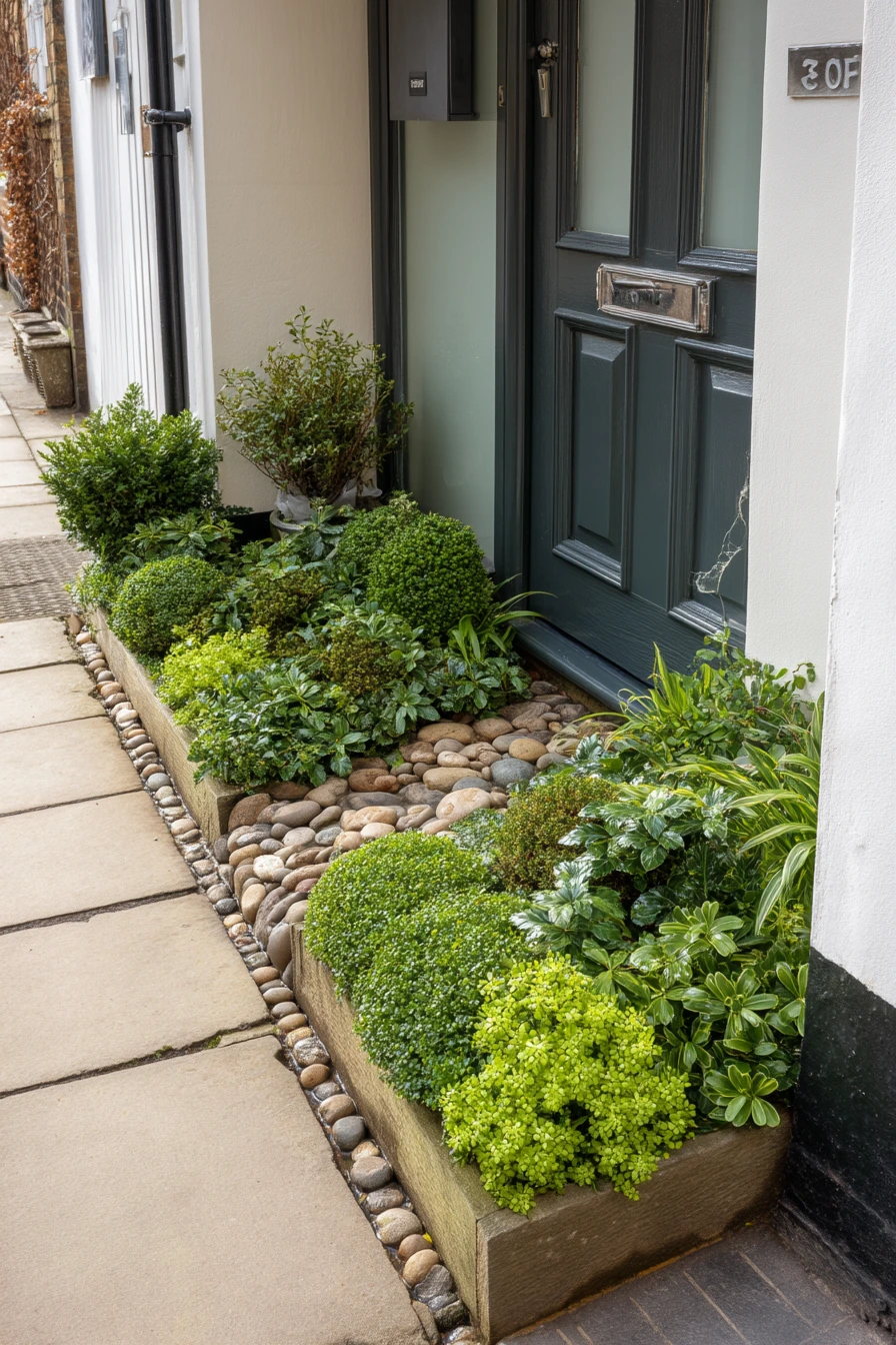 Small Front Patch with Evergreen Structure