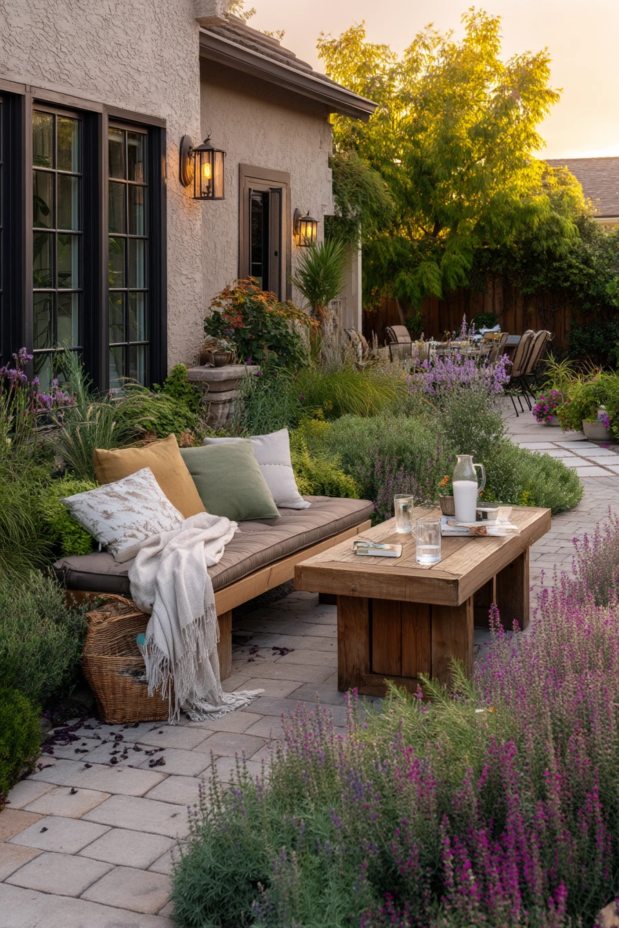 Family-Friendly Border Behind the Patio