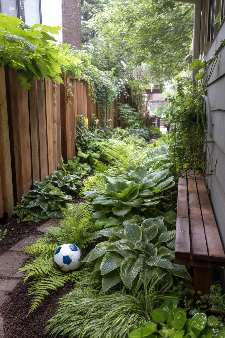 Shade-Tolerant Border Along the Fence