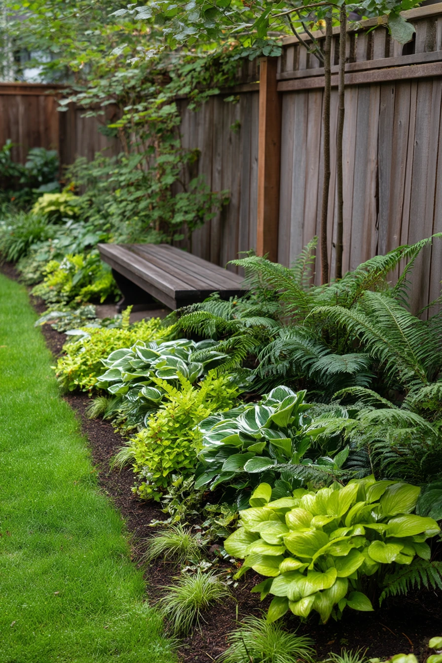 Shade-Tolerant Border Along the Fence