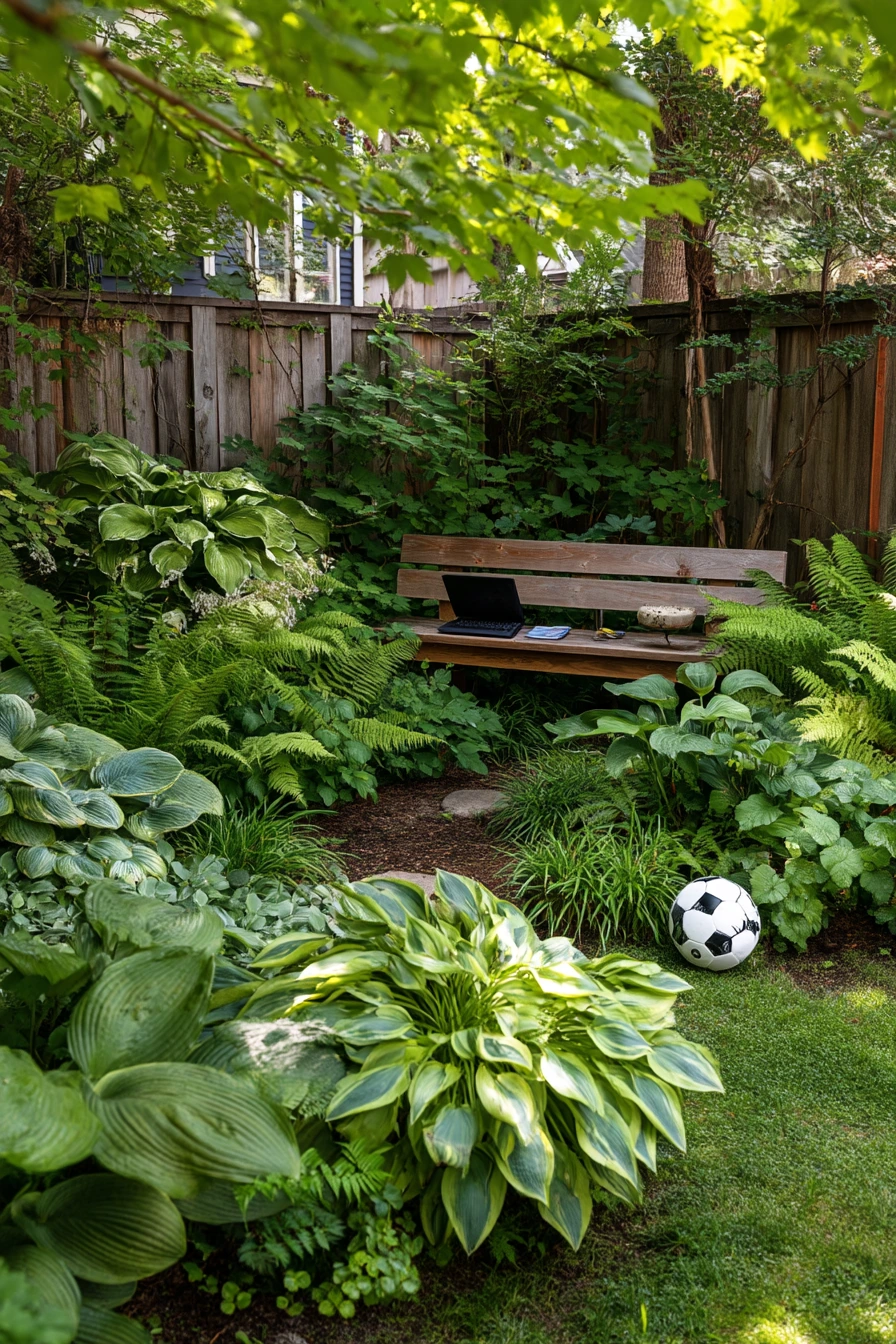 Shade-Tolerant Border Along the Fence
