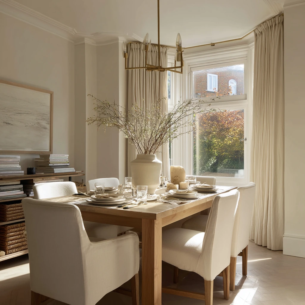 Sunlit Family Dining Room With Quiet Luxury