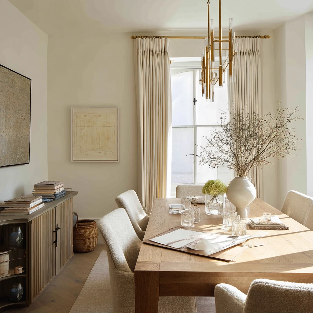 Sunlit Family Dining Room With Quiet Luxury