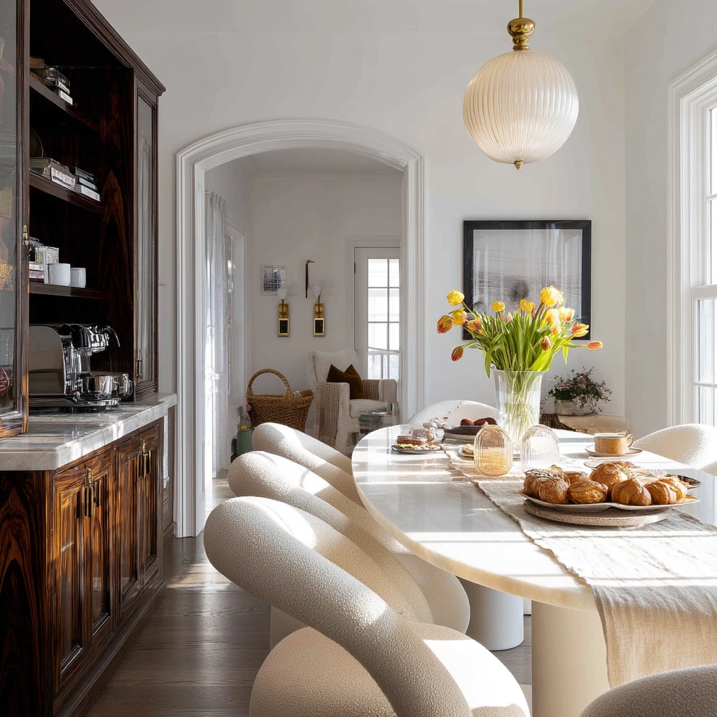 Weekend Brunch Dining Room With Quiet Glamour