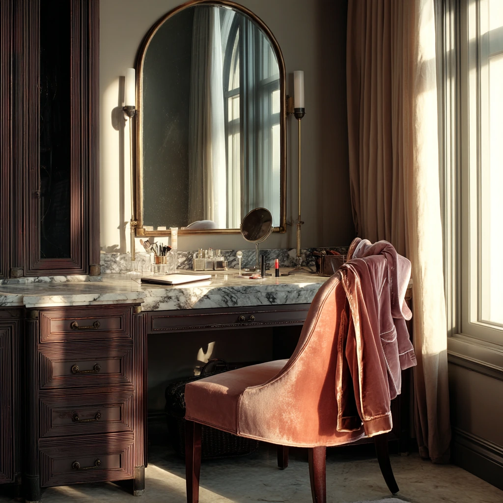 Luxury Makeup Room with Everyday Clutter