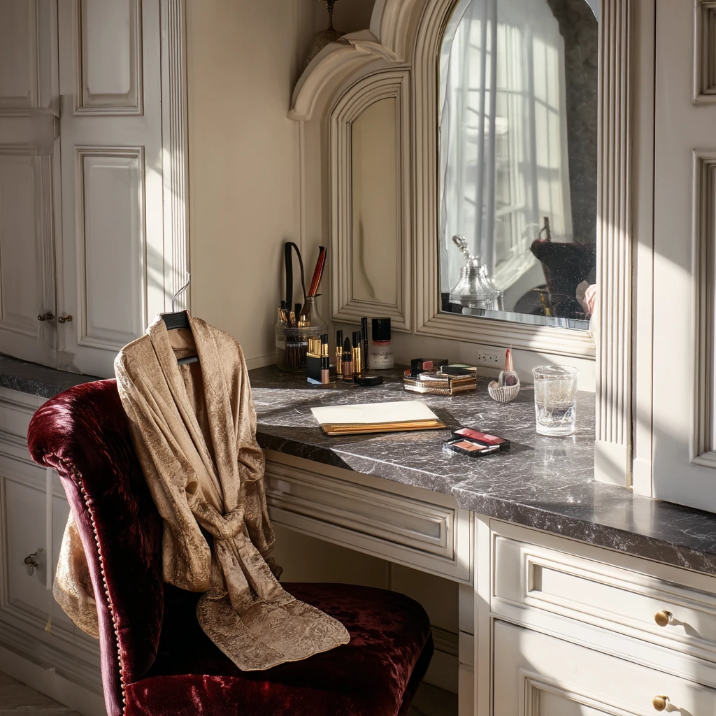 Luxury Makeup Room with Everyday Clutter