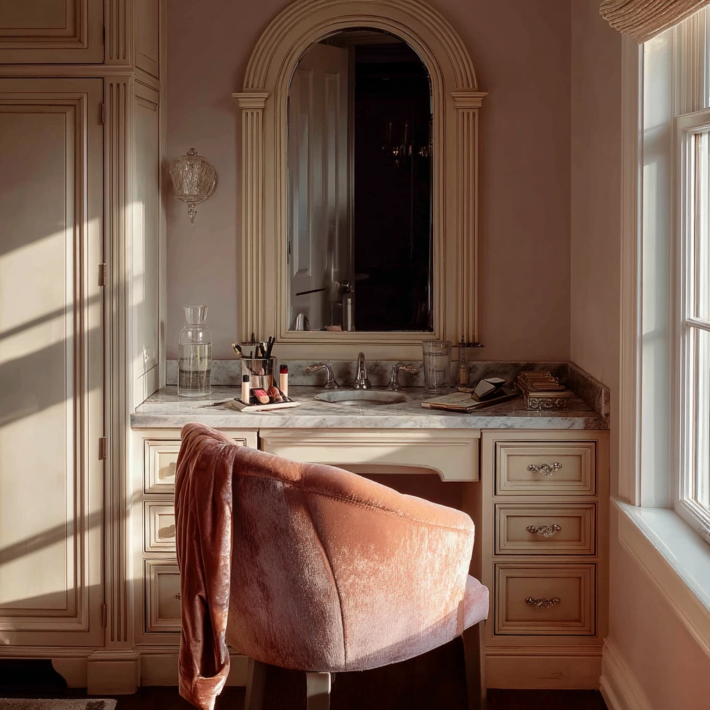 Luxury Makeup Room with Everyday Clutter