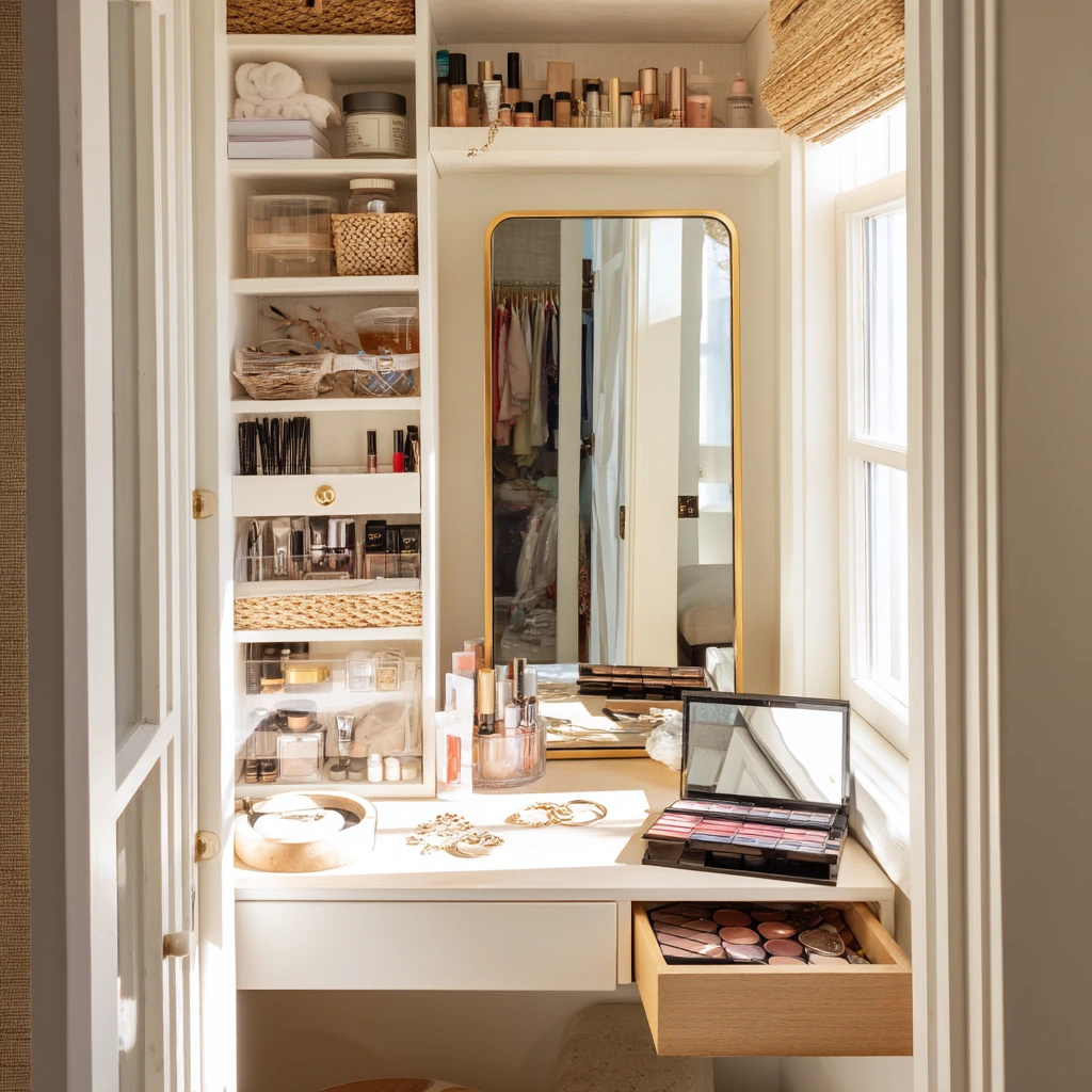 Vanity Closet with Hidden Storage