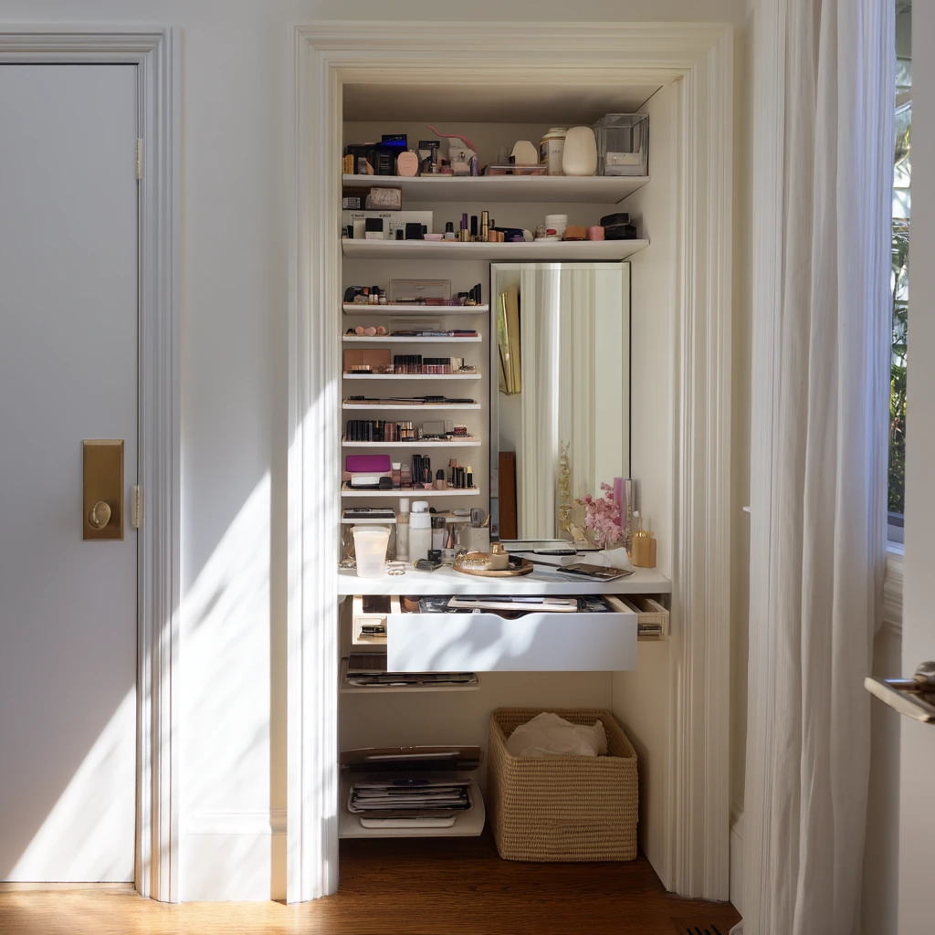 Vanity Closet with Hidden Storage