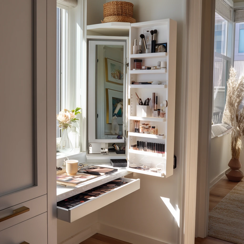Vanity Closet with Hidden Storage