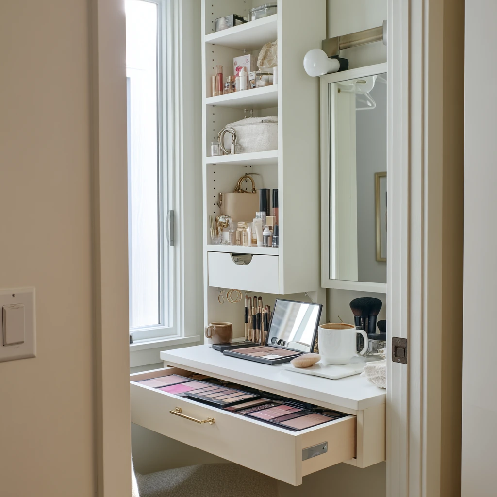 Vanity Closet with Hidden Storage
