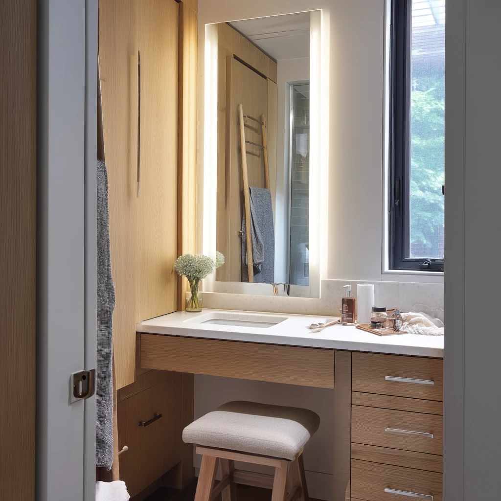 Beauty Room by the Bathroom for Fast Routines