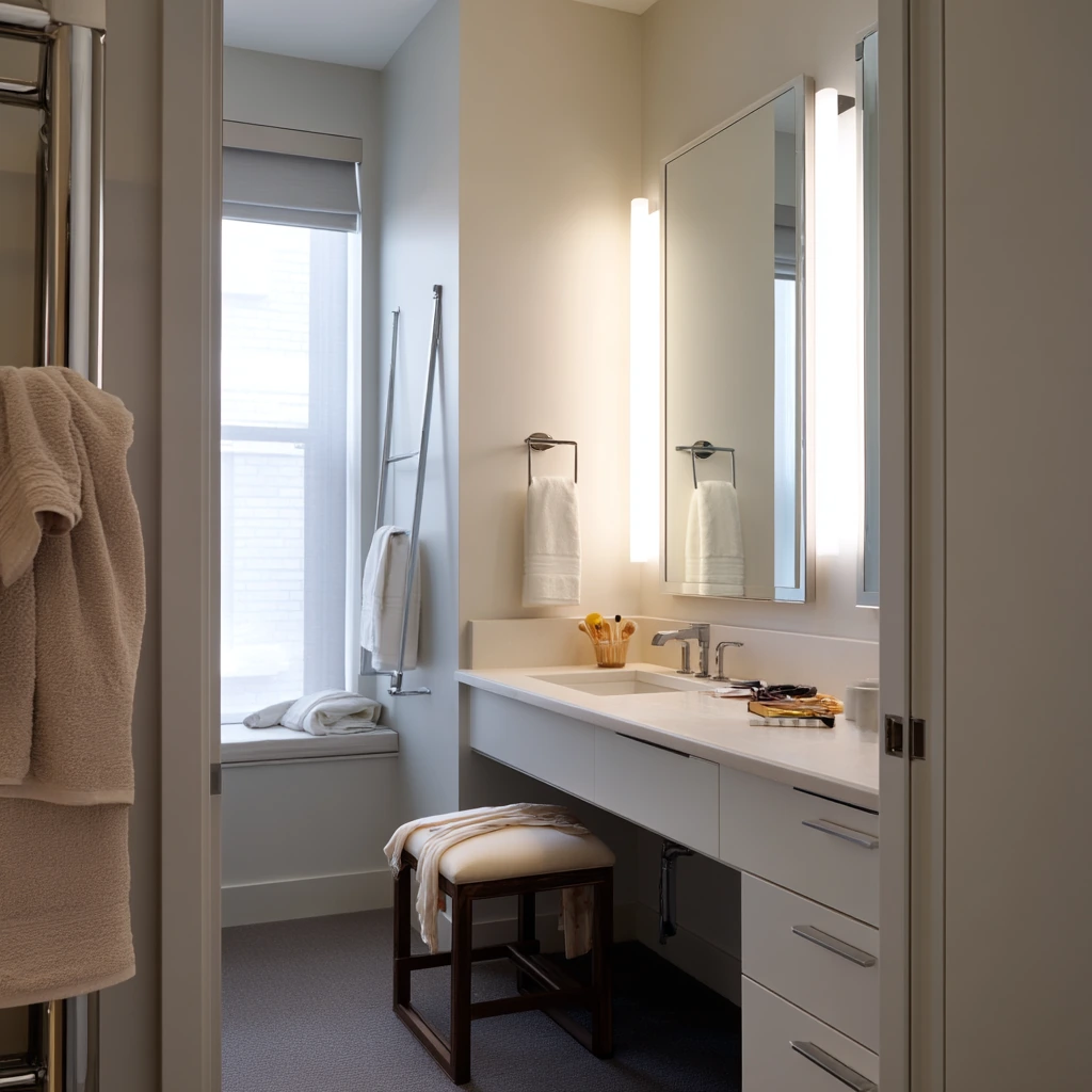 Beauty Room by the Bathroom for Fast Routines