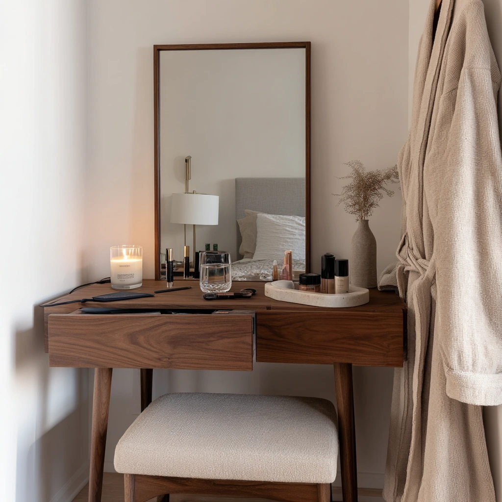 Minimal Vanity for a Shared Primary Bedroom