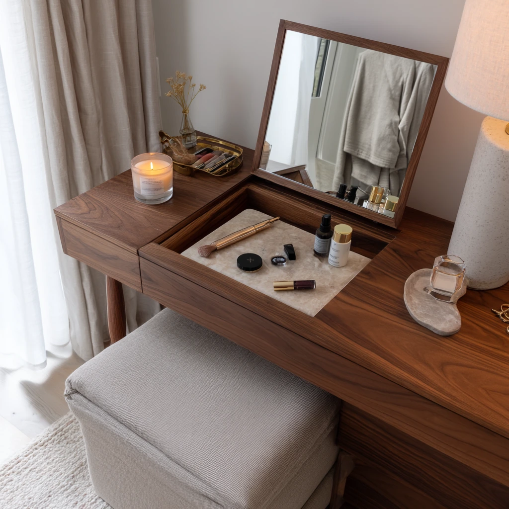 Minimal Vanity for a Shared Primary Bedroom