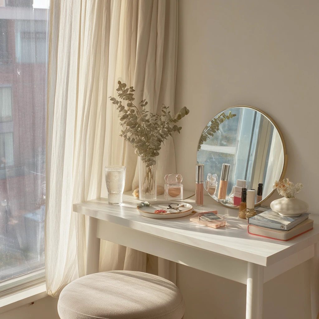 Sunny Apartment Vanity by the Window