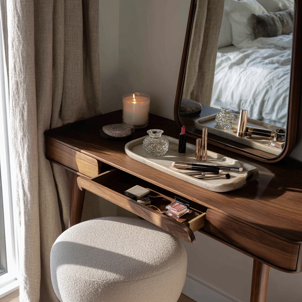 Minimal Vanity for a Shared Primary Bedroom