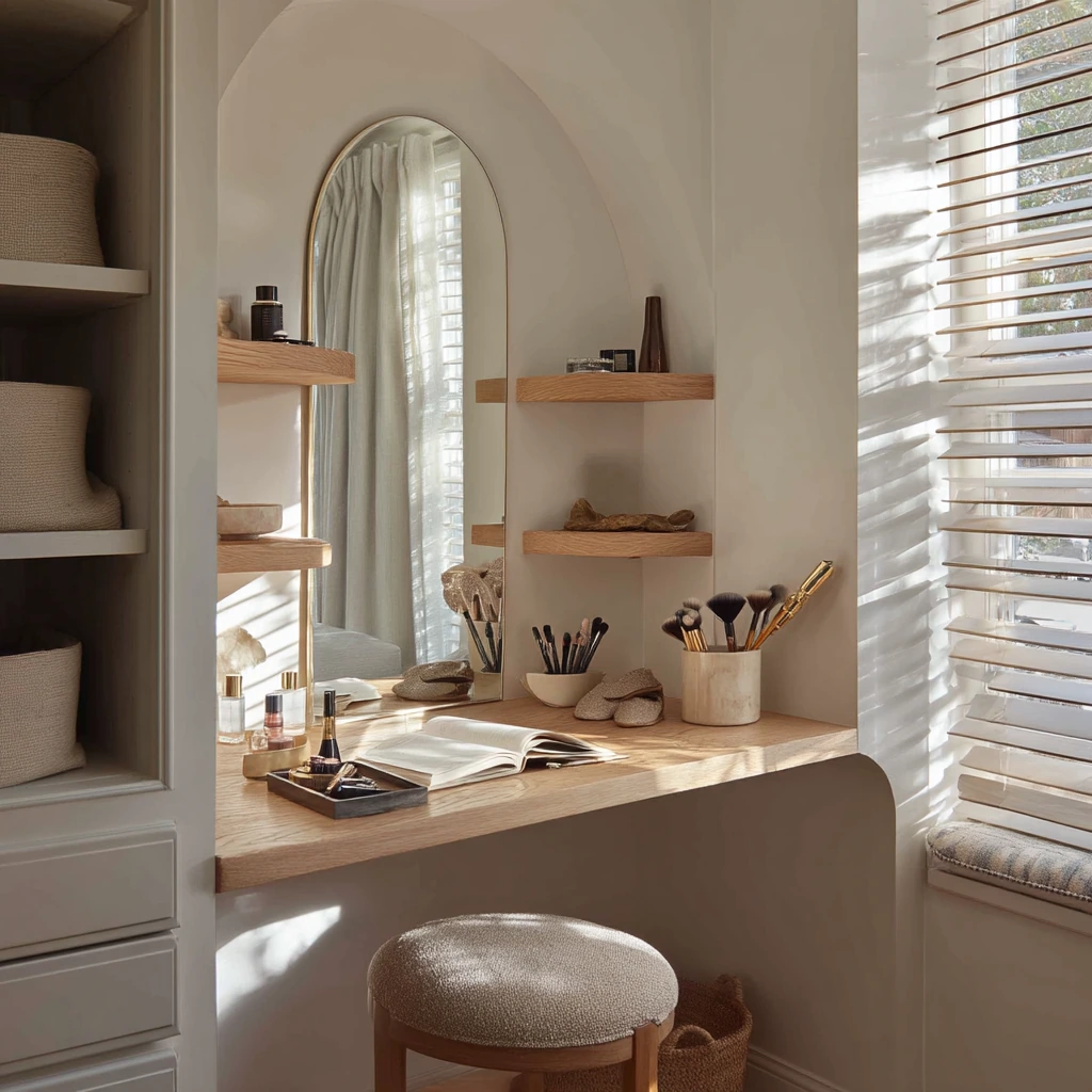 Bright Vanity in a Dressing Corner