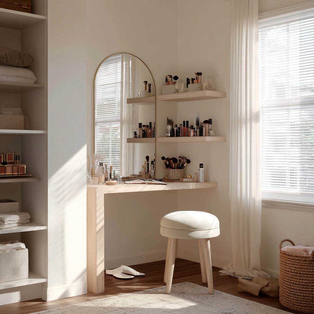 Bright Vanity in a Dressing Corner