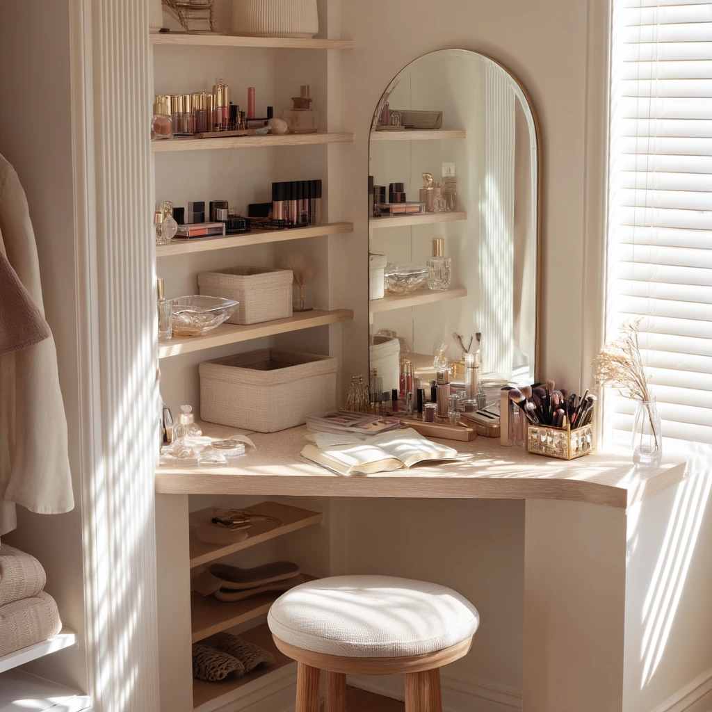 Bright Vanity in a Dressing Corner