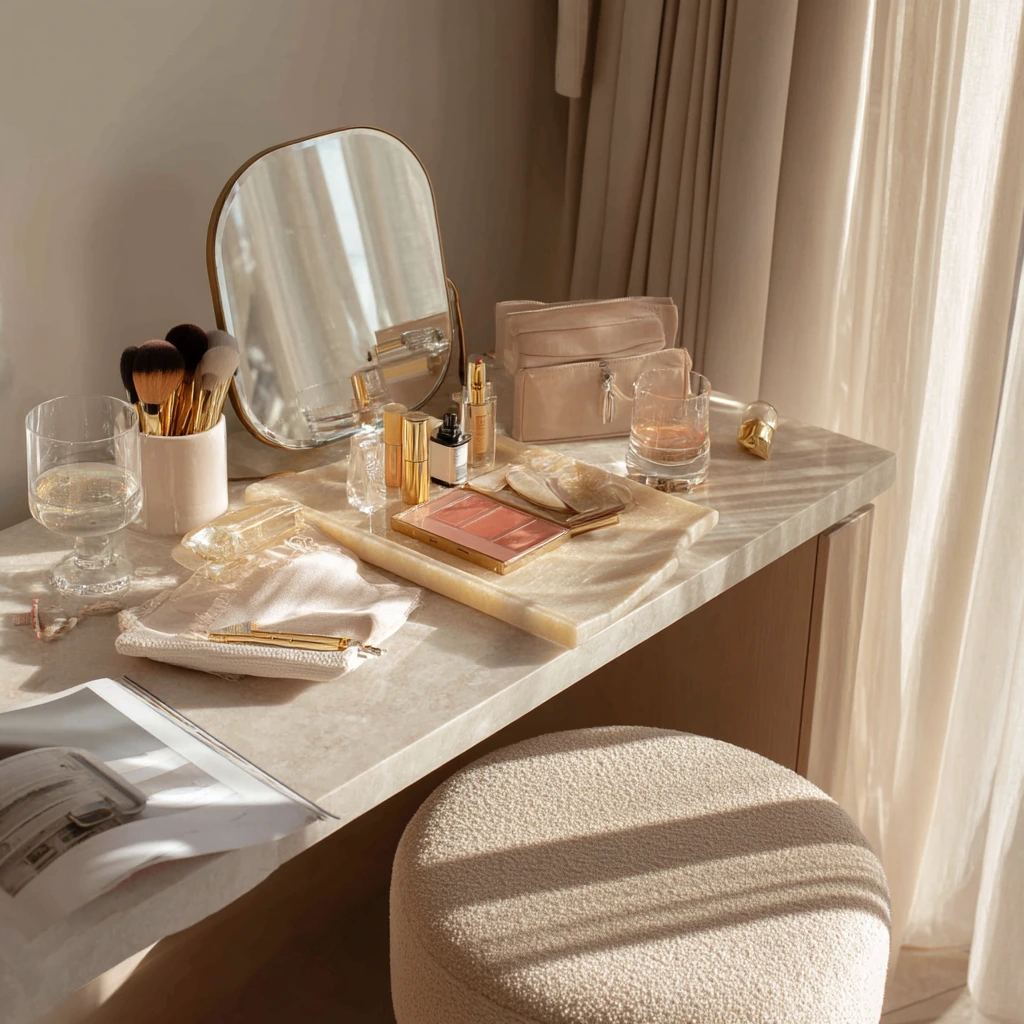 Soft Glam Vanity for Weekend Getting-Ready