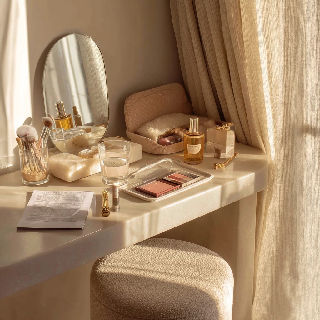 Soft Glam Vanity for Weekend Getting-Ready