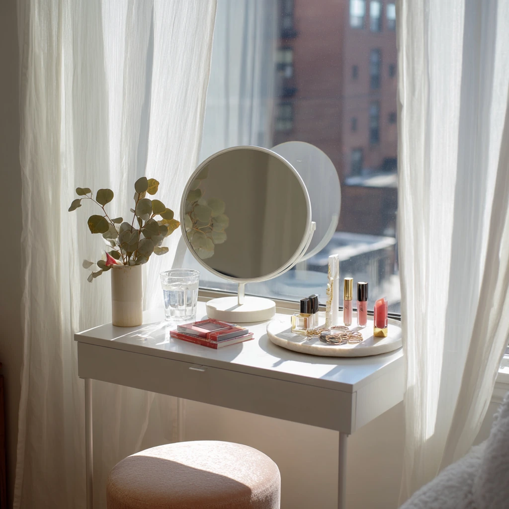 Sunny Apartment Vanity by the Window