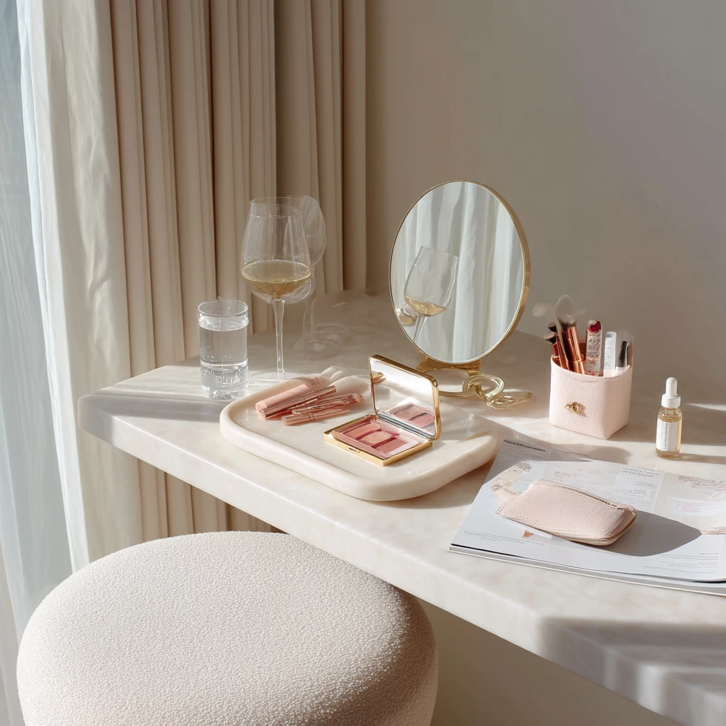 Soft Glam Vanity for Weekend Getting-Ready