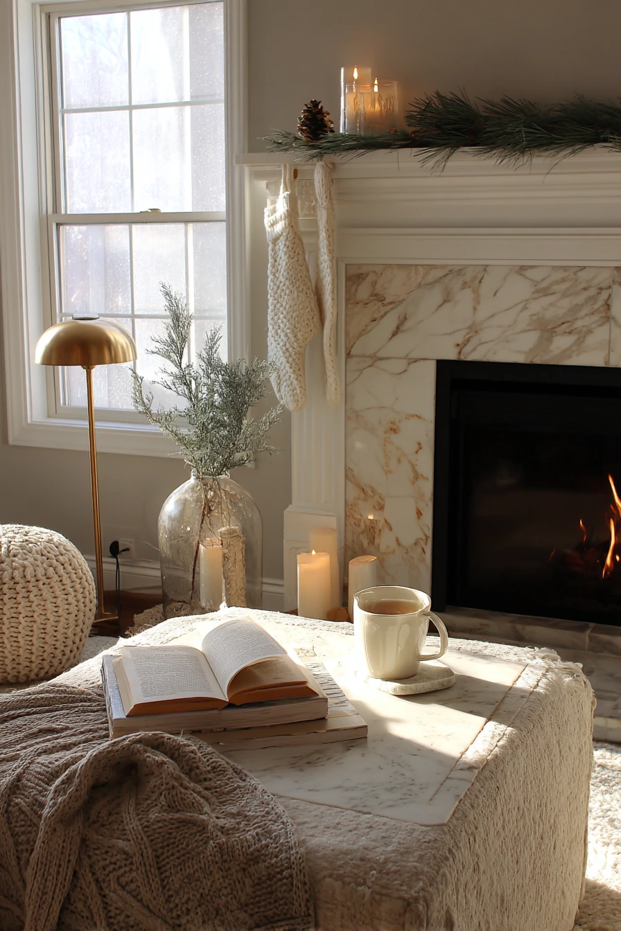 3. Seasonal Winter Mantel Moment