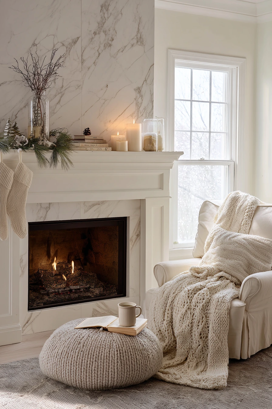 3. Seasonal Winter Mantel Moment