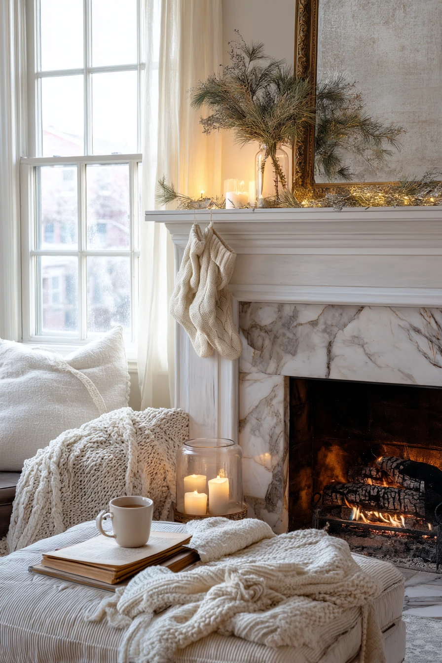3. Seasonal Winter Mantel Moment
