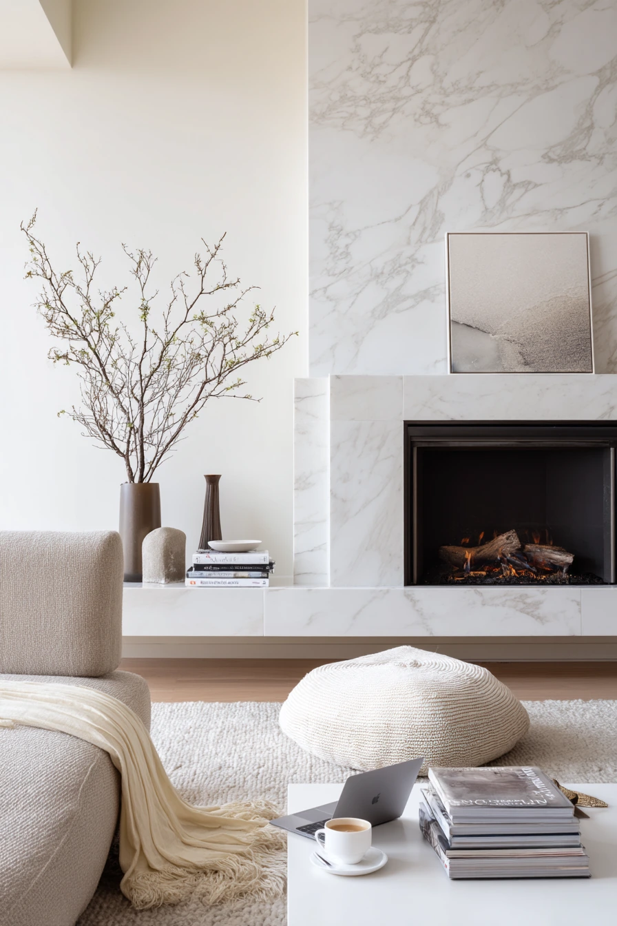 5. Minimalist Condo with Sculptural Marble