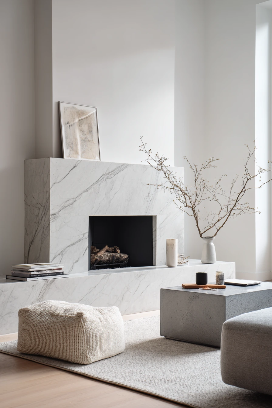 5. Minimalist Condo with Sculptural Marble