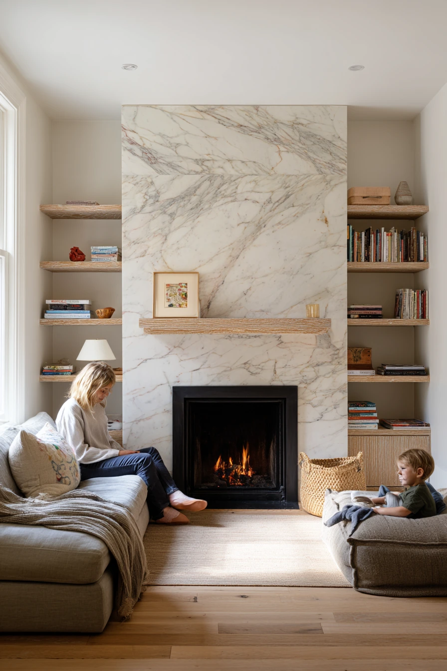 1. Family Hearth in a Everyday Living Room