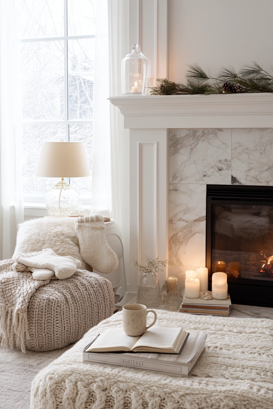 3. Seasonal Winter Mantel Moment